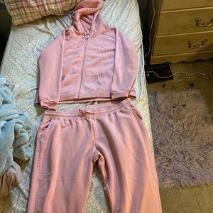 Plus size pink sweat suit